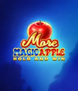 Step into the enchanting world of the More Magic Apple slot game by 3 Oaks Gaming, featuring a glistening red apple on a rich blue background. This graphic portrays the enchanting theme with a touch of mystery. Ideal for those enchanted by fairy-tale slots, the vibrant color scheme and enticing design draw players into the game's magical world. 